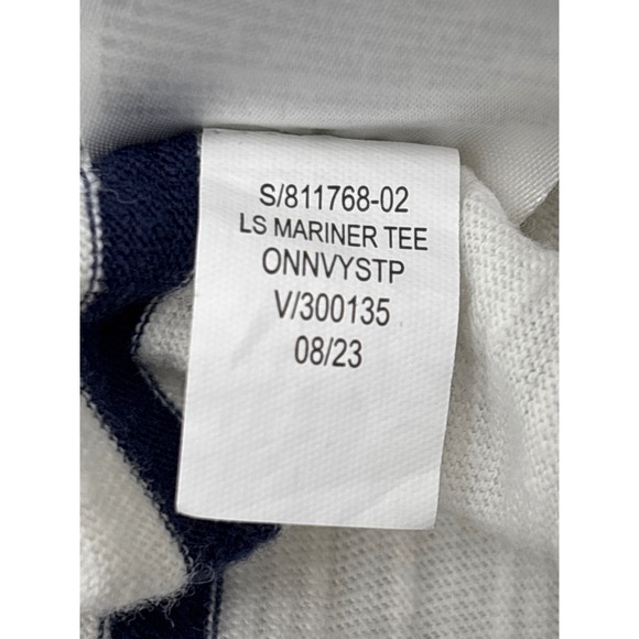 Old Navy L Tall Striped Long Sleeve Boat Neck Cotton Casual Shirt Top Women - Picture 6 of 7